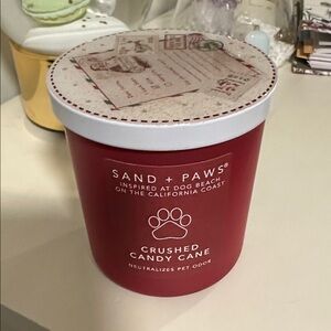 Crushed Candy Cane Candle - Festive Red